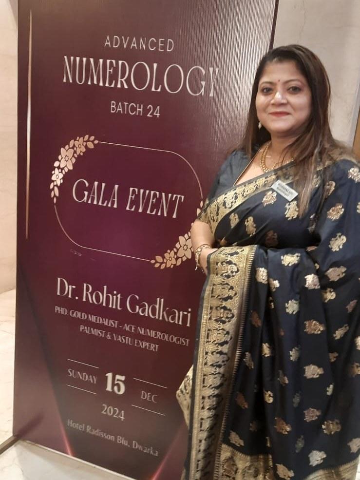 Rituparna Roy at the Advanced Numerology Batch 24 gala event, Hotel Radisson Blu Dwarka, December 2024